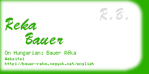 reka bauer business card
